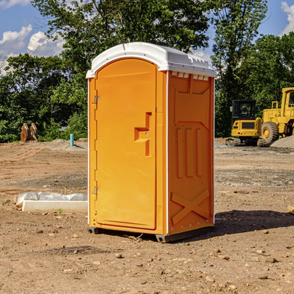 can i customize the exterior of the porta potties with my event logo or branding in Backus